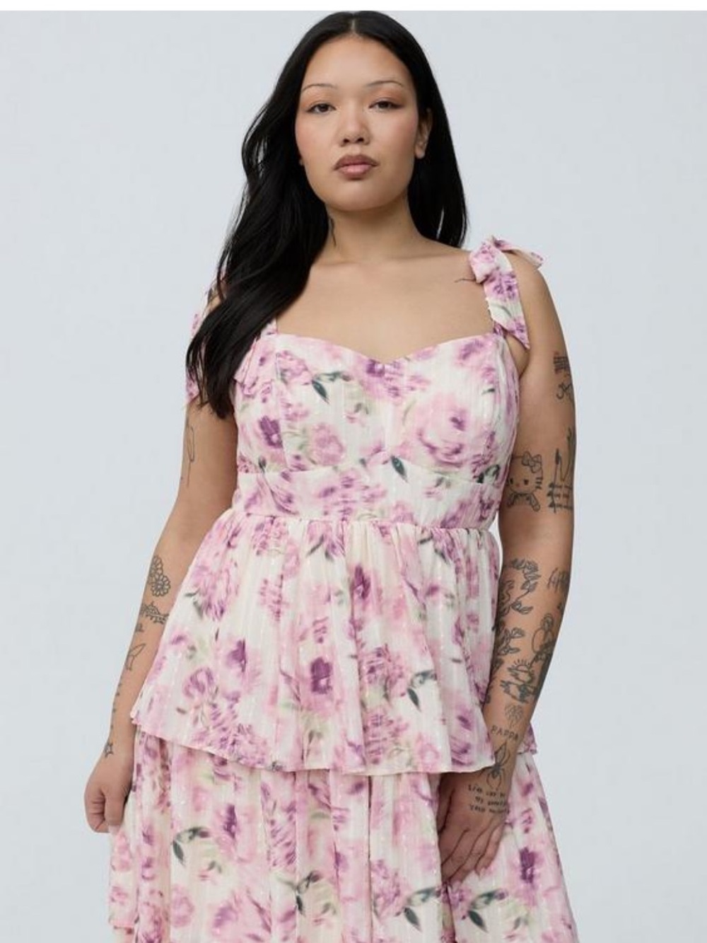 Torrid Floral Tiered Midi Dress - Women's - Picture 2 of 6